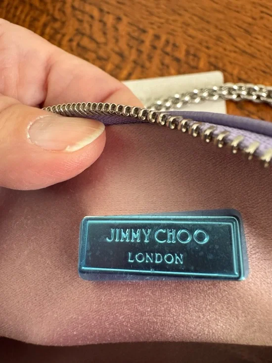 NWOT Jimmy Choo Mini Callie Tanzanite Nappa Leather Bag with Dust Bag - Picture 8 of 13